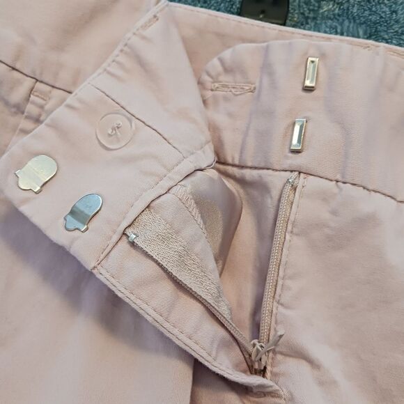 Daisy Fuentes Cotton Cropped Pants Khaki Pink - Picture 7 of 9